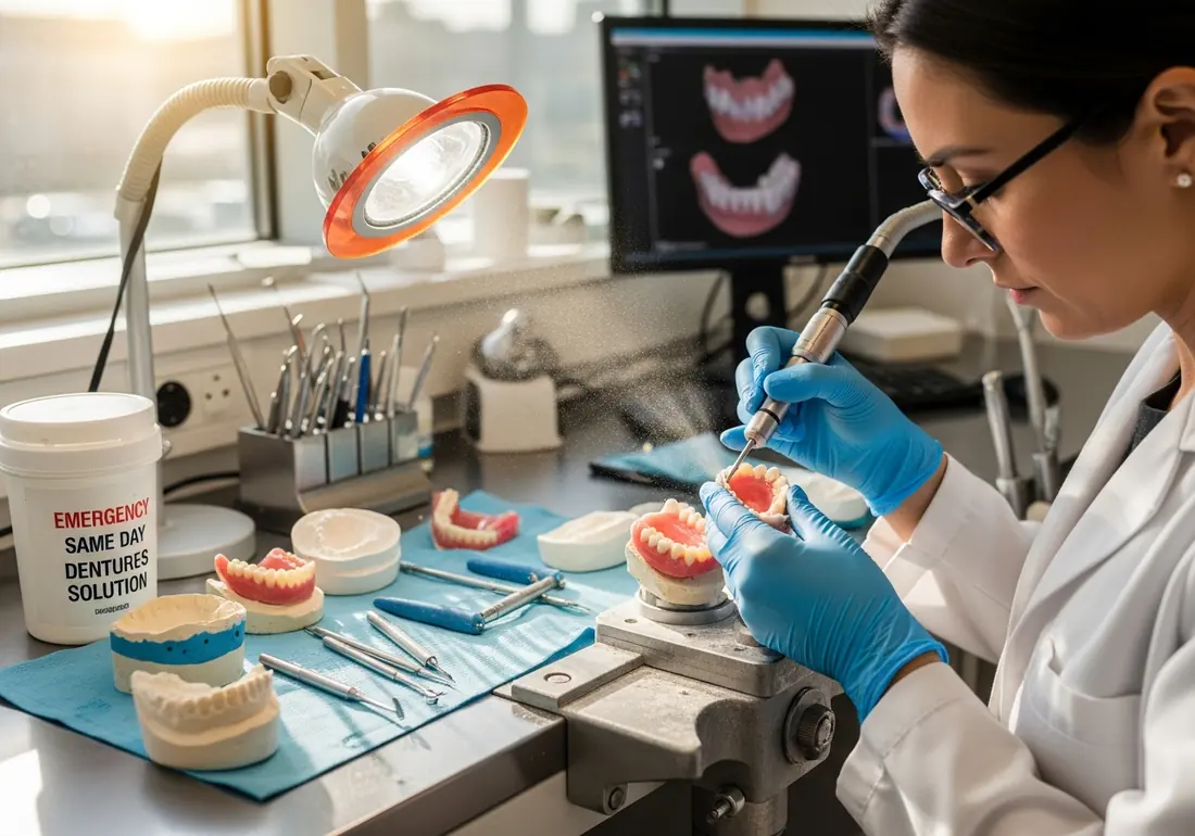 denture repair Gold Coast Impressions Dental Studio lab fix